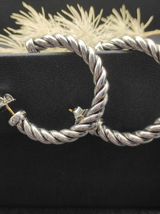 David Yurman Jewelry - David Yurman 925 Silver Earrings with Original Pouch